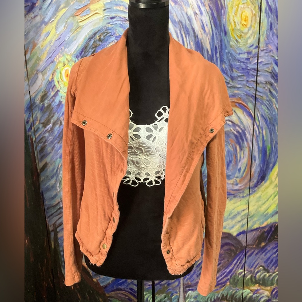 Anthropologie Saturday Sunday small dusty rose, snap jacket